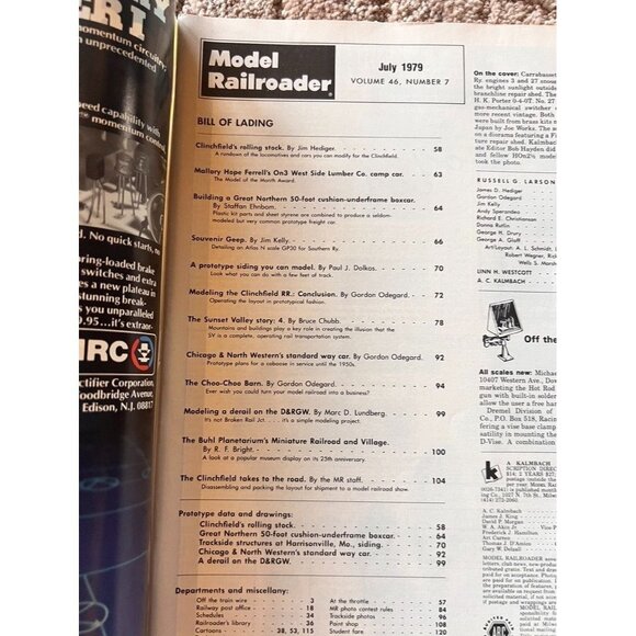 Vintage Model Railroader Magazines Lot of 6 Issues APR JUL AUG SEP OCT DEC 1979 - Picture 5 of 13